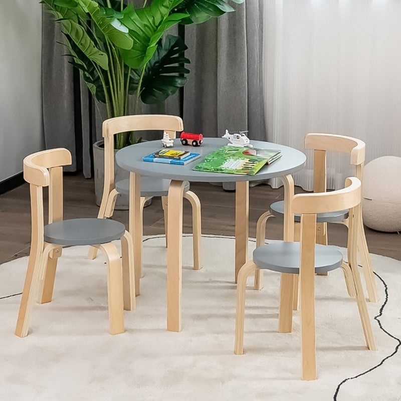 Kids table, chairs and mini sofa set for play, learning and everyday activities in children’s rooms.