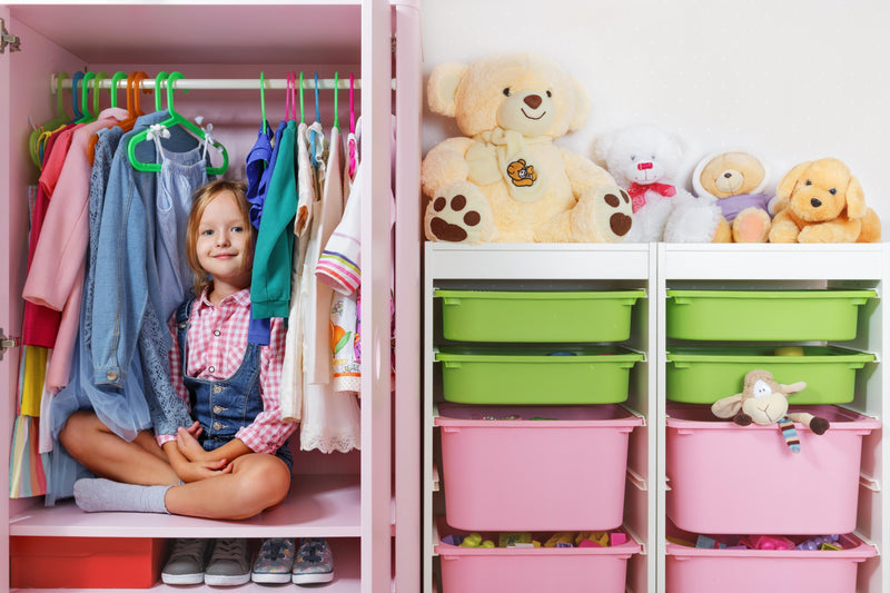 Kids storage furniture with wardrobe and shelving to keep children’s rooms organised and clutter-free