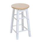 3 Piece Wooden Folding Dining Table Set with 2 Stools – 1020mm White & Pine | Space-Saving Compact Dining Furniture UK