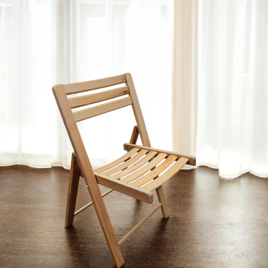 Folding Dining Chair – Beech Wood, Indoor/Outdoor, Space-Saving Design