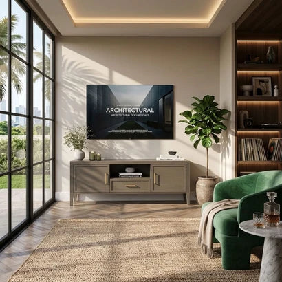 Raven TV Stand with Storage – Wooden TV Unit for TVs Up to 65"