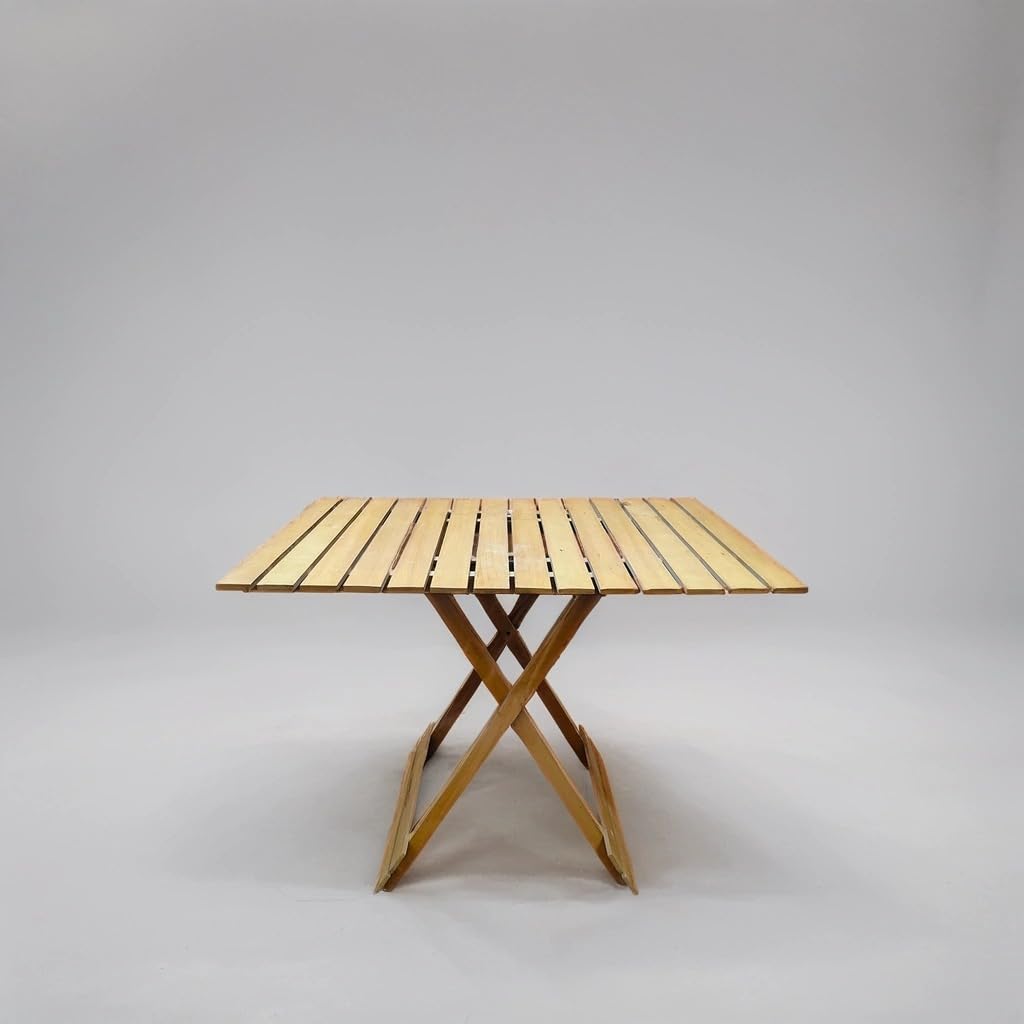 Rectangular Beech Wood Folding Table – Indoor/Outdoor Dining Table, Space-Saving Design