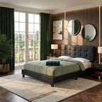 Carter 4ft6 Black Faux Leather Double Bed Frame