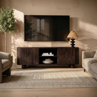 Oakley Large TV Stand with Storage – Wooden TV Unit for TVs Up to 70