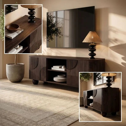 Oakley Large TV Stand with Storage – Wooden TV Unit for TVs Up to 70