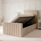 Velvet Ottoman Bed with Storage Stylish Upholstered Bed Frame