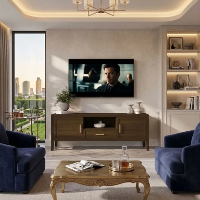Raven TV Stand with Storage – Wooden TV Unit for TVs Up to 65"