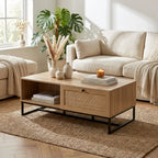 Large Oak TV Stand with Storage Fits TVs up to 60” Modern Wooden Media Unit UK