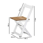 4 Seater Folding Dining Table and Chairs Set – Space Saving Drop Leaf Table – Compact Kitchen Table Set