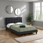 Carter 4ft6 Black Faux Leather Double Bed Frame