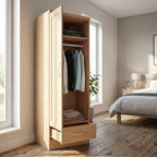 Nevada 1 Door 1 Drawer Wardrobe  Bedroom Storage