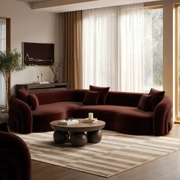Zuri Velvet Left Hand 4 Seater Corner Sofa