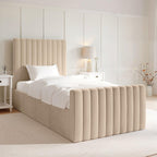 Velvet Ottoman Bed with Storage Stylish Upholstered Bed Frame