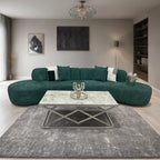 Miami Curved Boucle Sofa 3 Seater Modern Sculptural with Deep Seat Mid Century Style Curved Sofa for Living Room