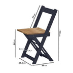 4 Seater Folding Dining Table and Chairs Set – Space Saving Drop Leaf Table – Compact Kitchen Table Set