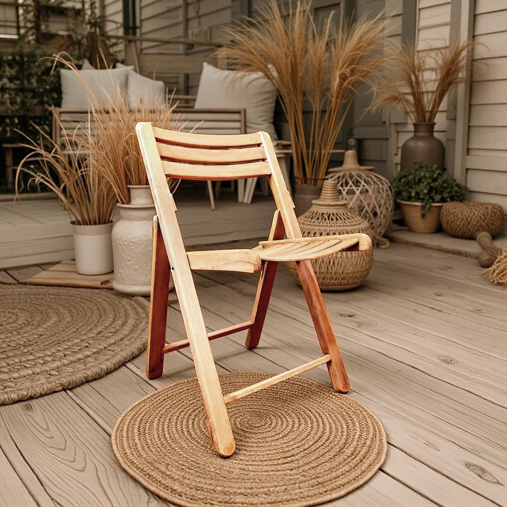 Folding Dining Chair – Beech Wood, Indoor/Outdoor, Space-Saving Design