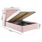 Chesterfield Ottoman Bed with Storage Luxury Upholstered Bed Frame