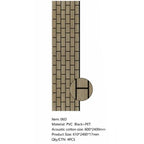 Acoustic panel with grid pattern and product details on a white background