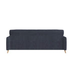 Dark Blue Velvet 3 Seater Sofa Mid Century Modern Design, Comfortable & Elegant Seating for UK Homes