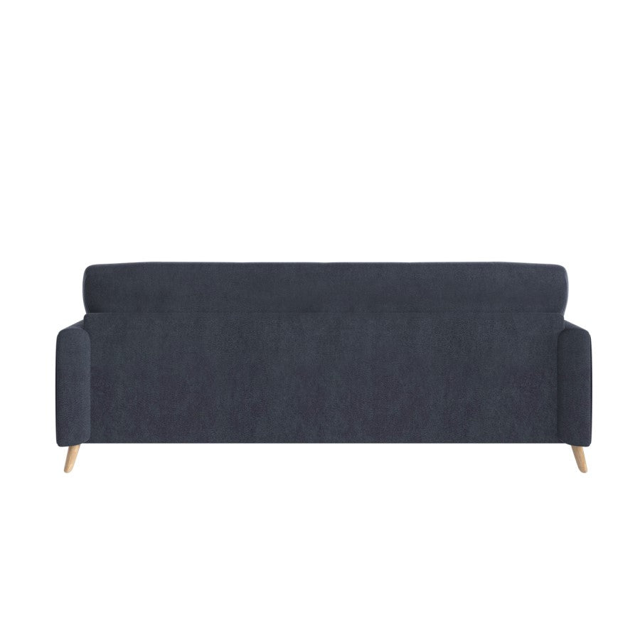 Dark Blue Velvet 3 Seater Sofa Mid Century Modern Design, Comfortable & Elegant Seating for UK Homes