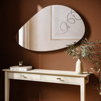 Pebble Frameless Wall Mirror 60cm x 100cm – Appolo Modern Decorative Mirror for Home Interiors
