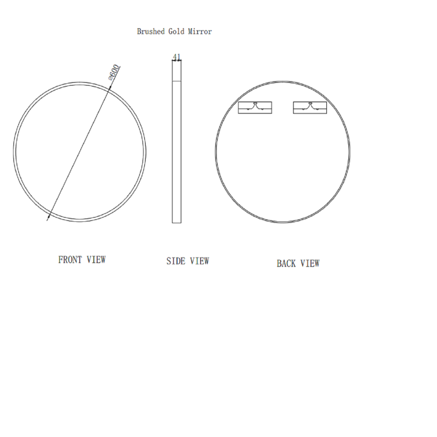 Round Gold Wall Mirror 60cm – Alcor Modern Decorative Mirror for Home Interiors