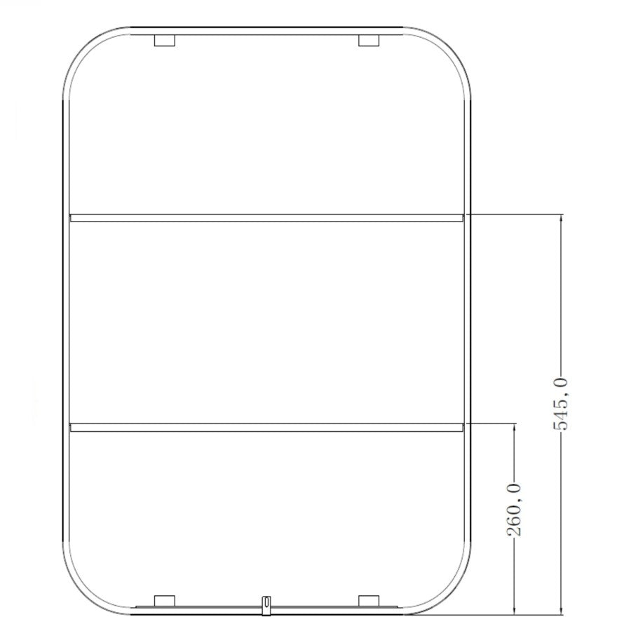 Lyra Rectangular Black Wall Mirror with Open Shelving – 60 x 80cm Modern Storage Mirror for Bathroom & Hallway