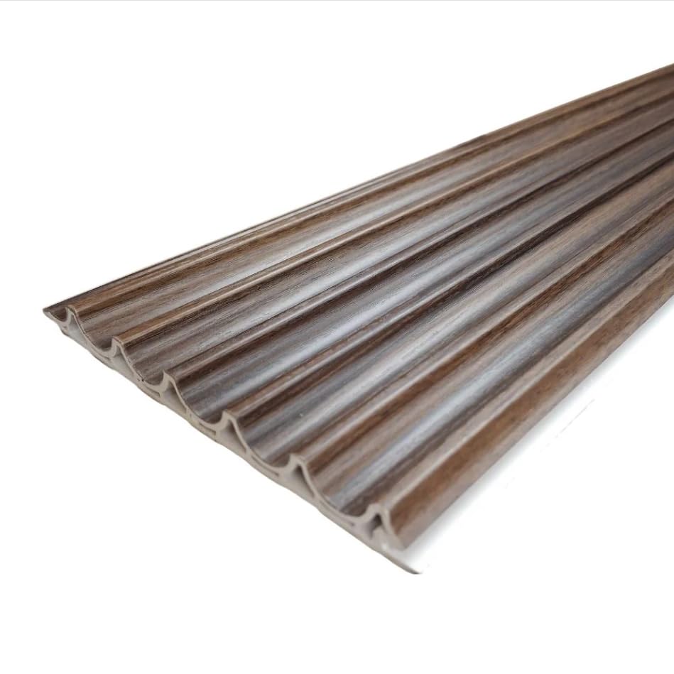 Corrugated plastic strip on a white background