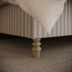 Cream Chenille Ottoman Bed with 500L Storage
