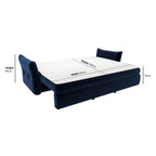Velvet Futon Sofa Bed with Storage 3 Seater Convertible Sleeper for Modern UK Homes