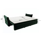 Velvet Futon Sofa Bed with Storage 3 Seater Convertible Sleeper for Modern UK Homes