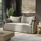 Velvet Futon Sofa Bed with Storage 3 Seater Convertible Sleeper for Modern UK Homes
