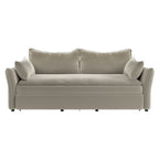 Velvet Futon Sofa Bed with Storage 3 Seater Convertible Sleeper for Modern UK Homes