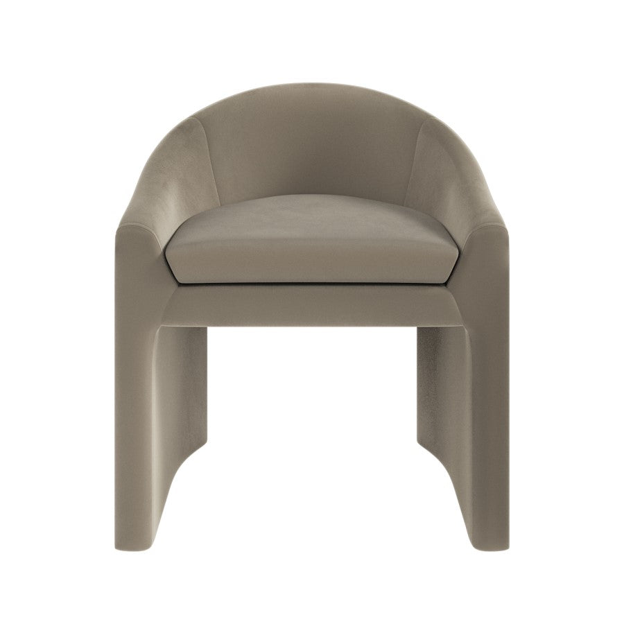 Gray armchair on a white background