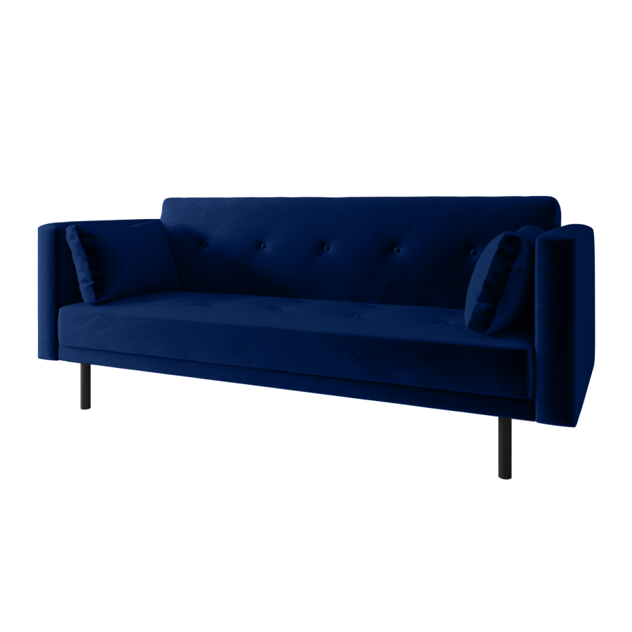 Navy Velvet Click Clack Sofa Bed 3 Seater Convertible Sleeper Sofa UK