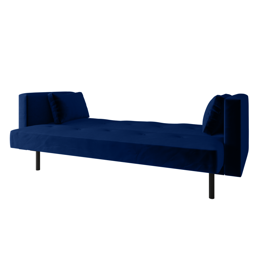 Navy Velvet Click Clack Sofa Bed 3 Seater Convertible Sleeper Sofa UK