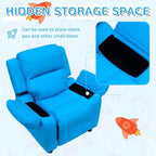 Recliner arm chair hidden storage space