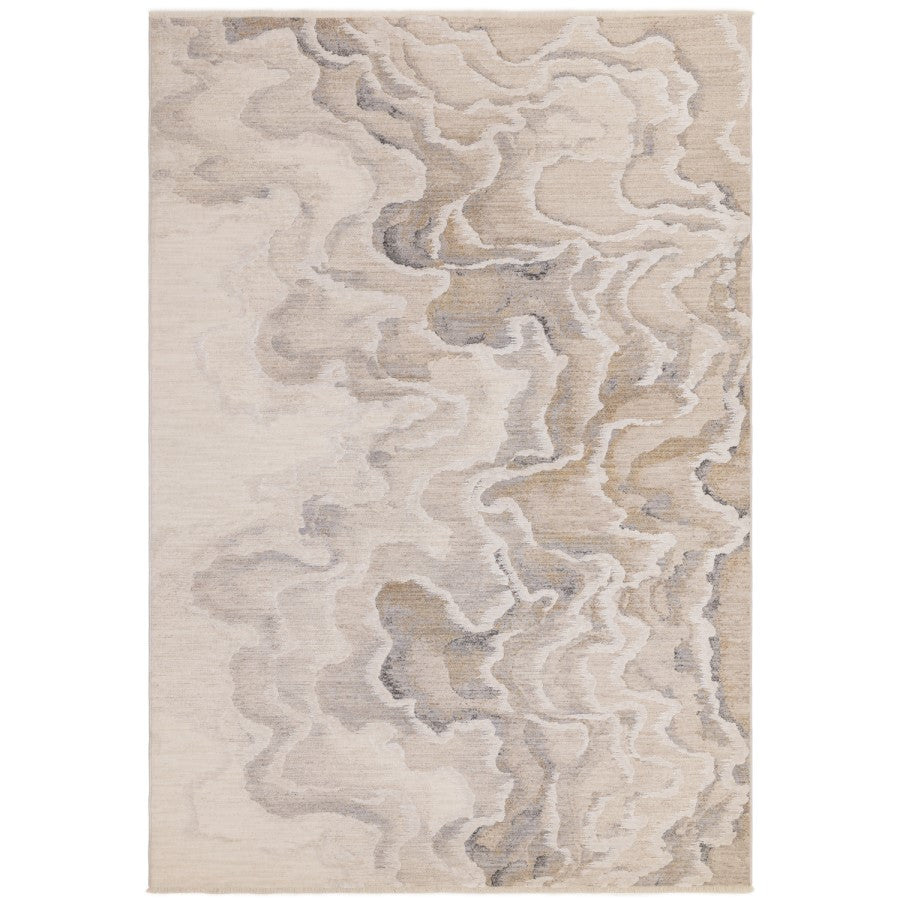 Rug with wavy pattern on a white background