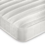 White mattress cover with visible stitching on a white background