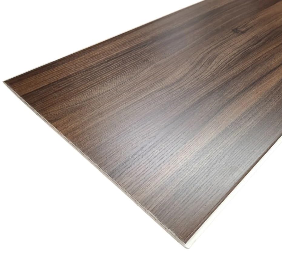 Wooden panel with a brown and gray gradient on a white background