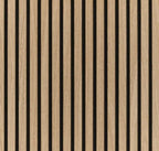 Wooden panel with vertical stripes in a striped pattern