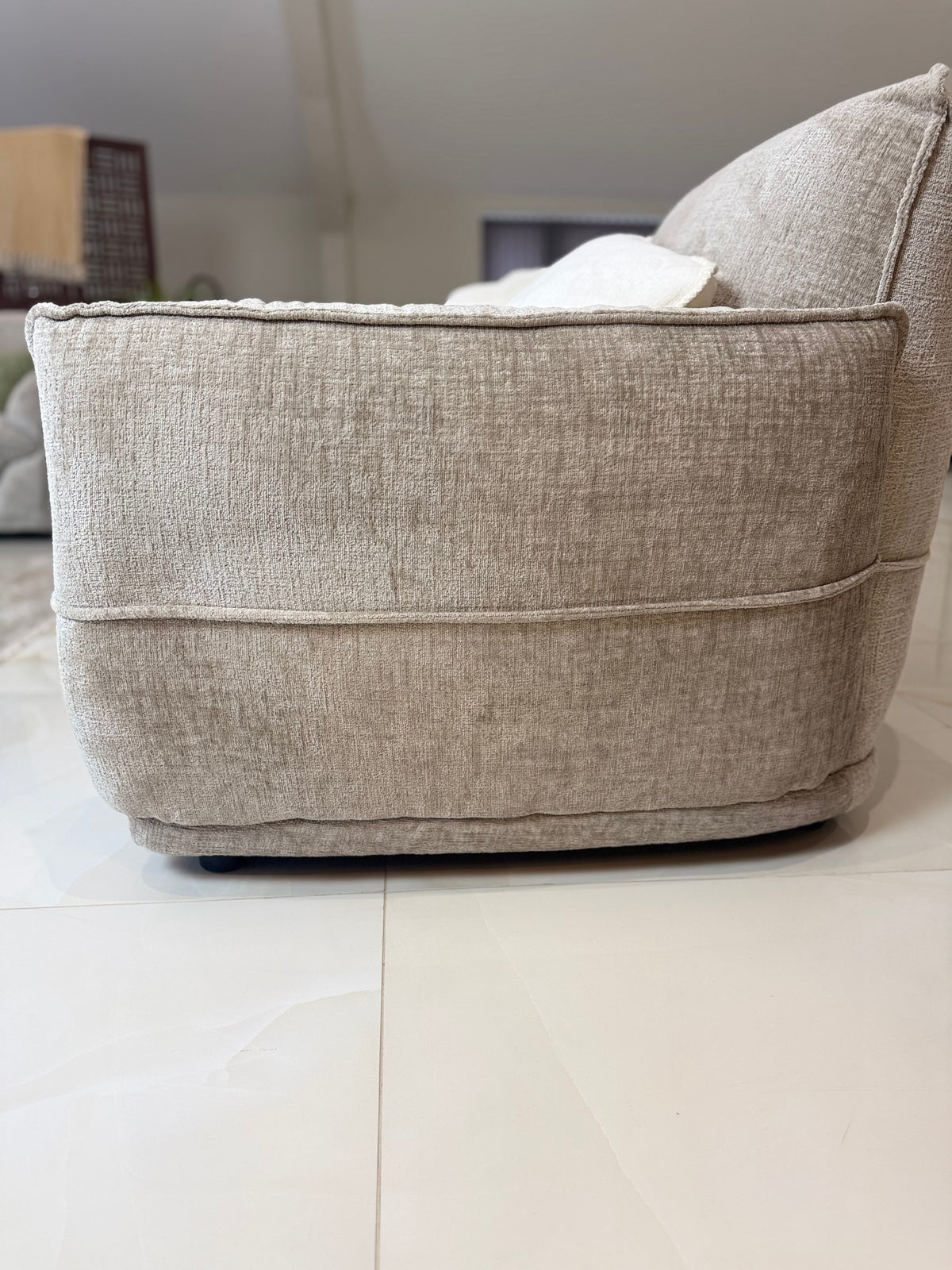 Angelo Beige 2 Seater Sofa  Modern Upholstered Sofa