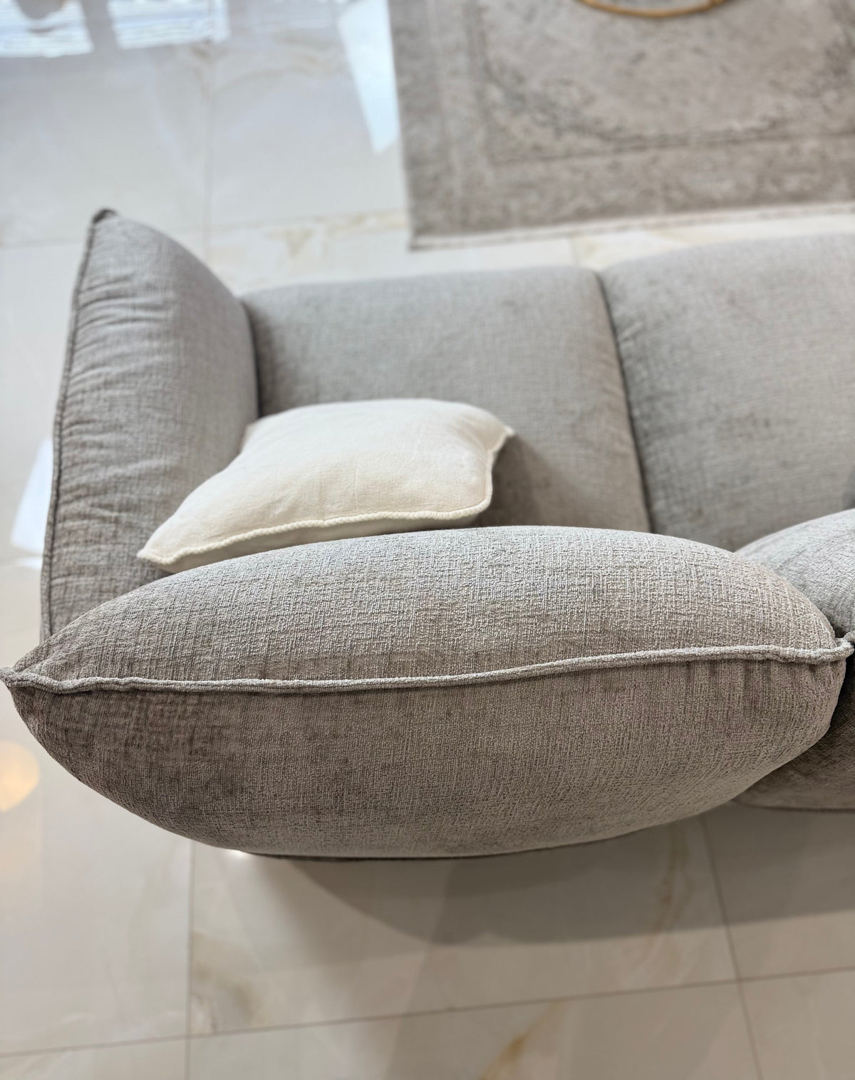 Angelo Beige 2 Seater Sofa  Modern Upholstered Sofa