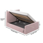 Velvet Ottoman Bed with Storage Stylish Upholstered Bed Frame