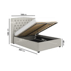 Chesterfield Ottoman Bed with Storage Luxury Upholstered Bed Frame