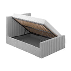Velvet Ottoman Bed with Storage Stylish Upholstered Bed Frame