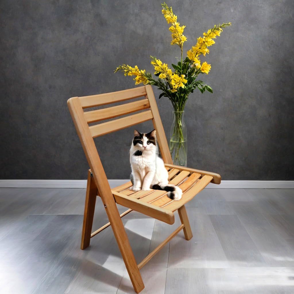 Folding Dining Chair – Beech Wood, Indoor/Outdoor, Space-Saving Design