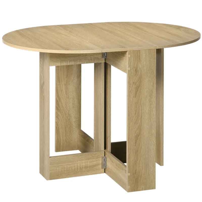 Space-Saving Folding Dining Table – Oak  Compact Modern Dining Furniture UK