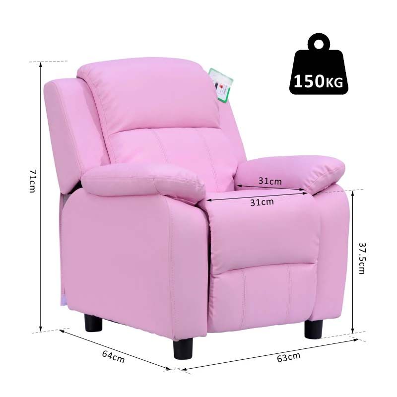 kids recliner chair with dimenions