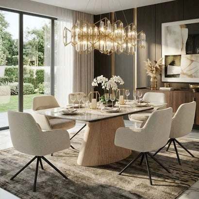 pandora marble extendable dining table sintered stone 